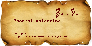 Zsarnai Valentina névjegykártya
